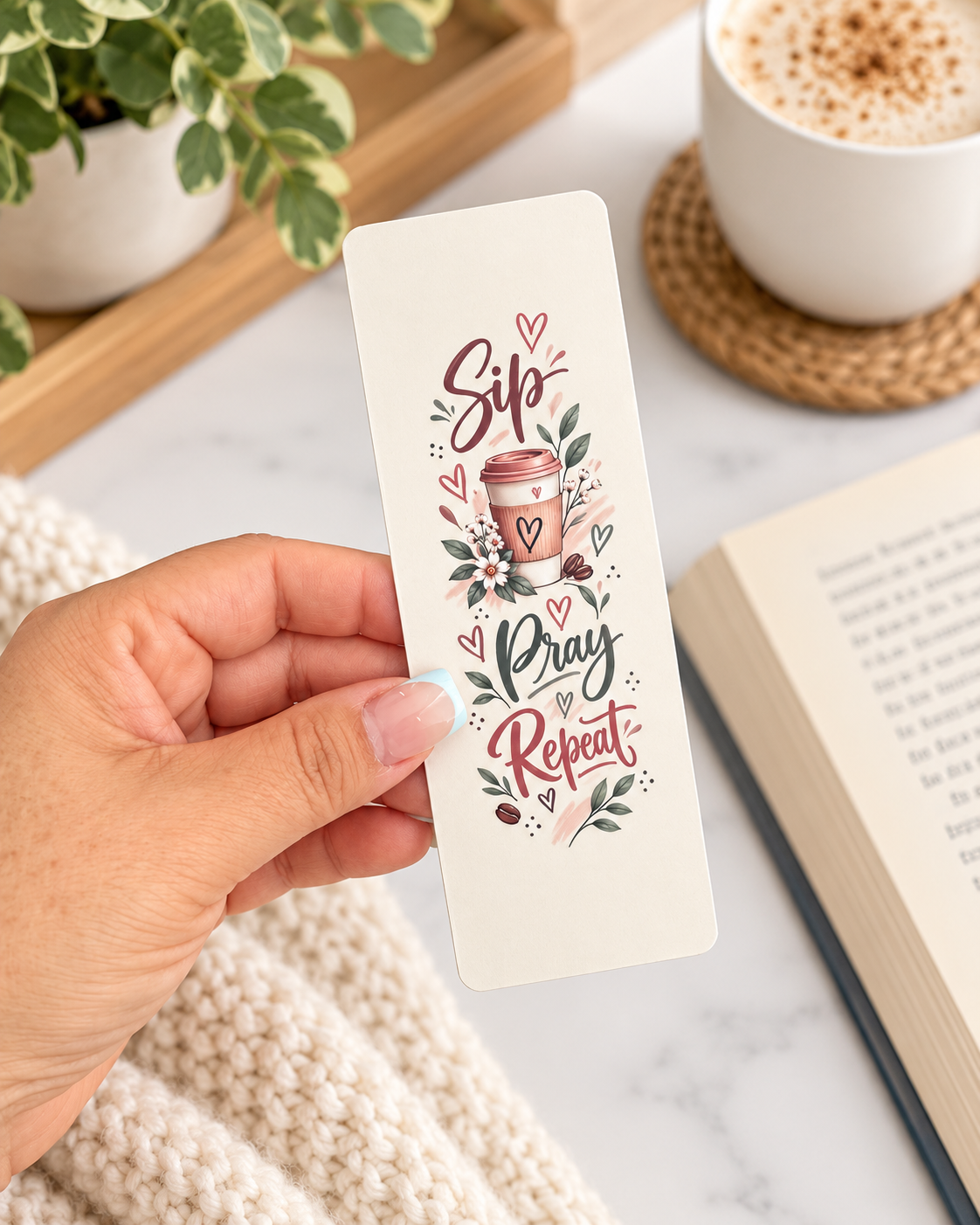 Faith and Coffee bookmark product photograph